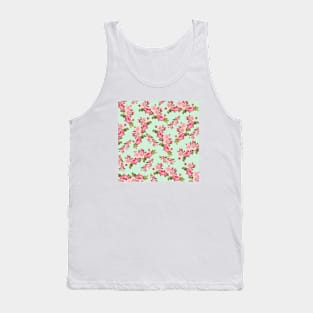 Vintage Rose Floral Pattern Tank Top